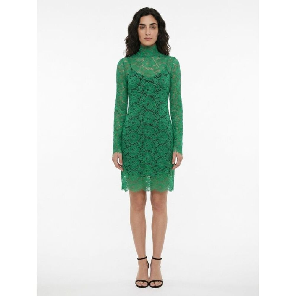 Dolce & Gabbana Green Cotton Cocktail Women's Dress